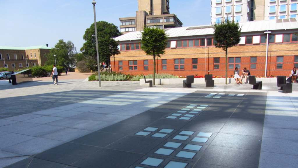 Fielding Johnson Building, Library Podium and Bike Park